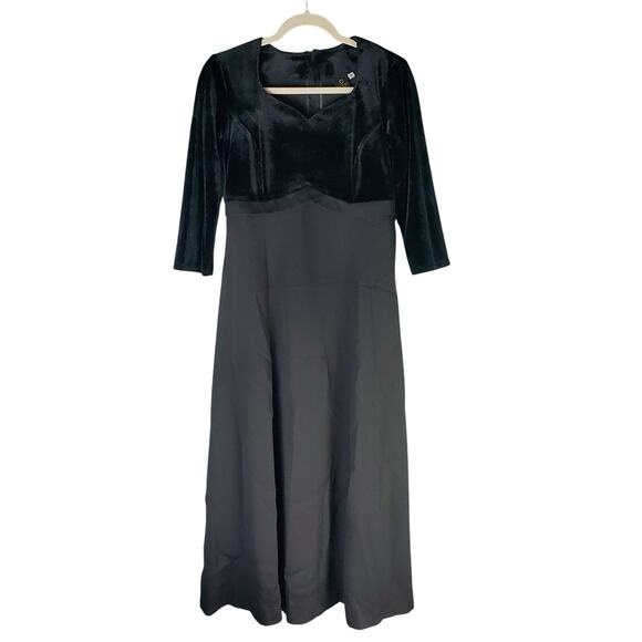 Cousin's Concert Attire Womens Black Sweetheart Neck Velvet Sleeve Dress Size 4 - Picture 1 of 6
